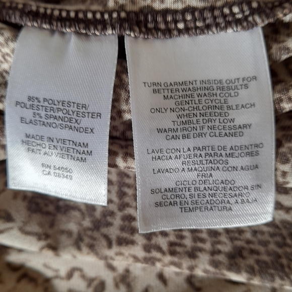 Anne Klein Brown Long Sleeve Knee-Length Dress - Picture 7 of 7